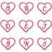 Scallop Heart Applique Monogram